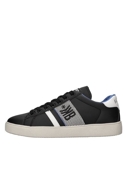  BIKKEMBERGS | 25107/CP B MICROFIBER LEATHERNERO-BIANCO